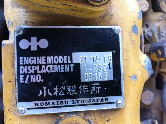 ขายเครื่องยนต์ KOMATSU 3D78-1E 3สูบเก่าญี่ปุ่นคับ ขายเครื่องยนต์ KOMATSU 3D78-1E 3สูบเก่าญี่ปุ่นคับ