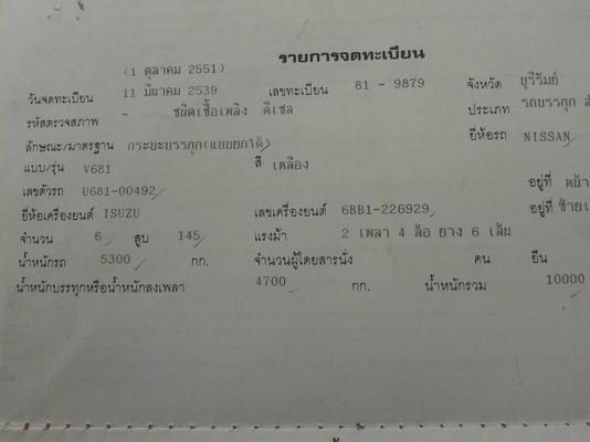 ขายดัมพ์6ล้อ ยาง 900R20 แชชซีสวยเครื่องดี สภาพพร้อมใช้งาน พ.เพาเวอร์ แชชซีสวย สภาพพร้อมวิ่งใช้งาน