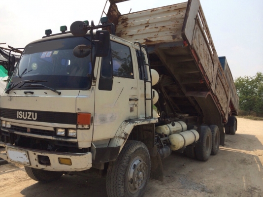 ขายสิบล้อดั้มพ่วงISUZU FXZ240NFYเครื่องก๊าซฮุนได320แรงเกียร์อินตั้น