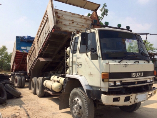 ขายสิบล้อดั้มพ่วงISUZU FXZ240NFYเครื่องก๊าซฮุนได320แรงเกียร์อินตั้น