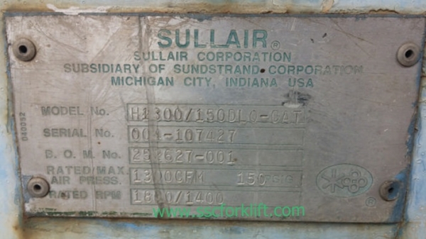 ปั๊มลม SULLAIR ขนาด 1300CFM 150PSI