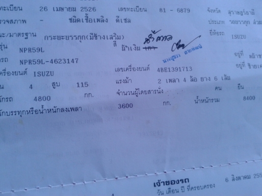 (รถสวยมาแล้วค่ะ) 6 NPR ล้ออีซูสุ 115 แรงม้า ไม่ดั้ม. พร้อมใช้งาน เล่มชุดโอนติดมือ..... (รถสวยมาแล้วค่ะ) 6 NPR ล้ออีซูสุ 115 แรงม้า ไม่ดั้ม. พร้อมใช้งาน เล่มชุดโอนติดมือ.....