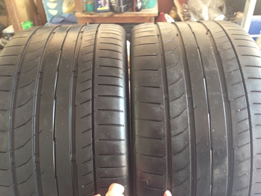 ยางขอบ19คอนติ ดอกแน่นๆสภาพ90\% 285/30/19 ปี12 เบอร์โหดๆๆ1คู่