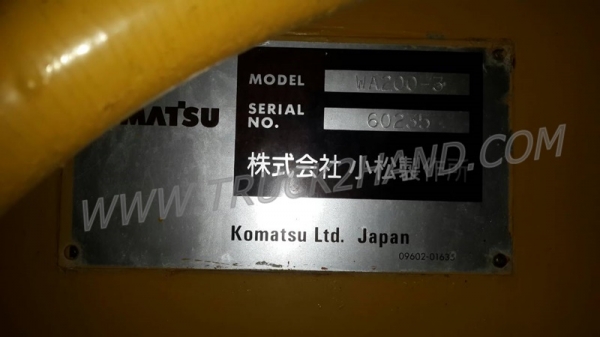 รถตัก  KOMATSU   WA200-3    ทำงาน  6,873  ชั่วโมง
