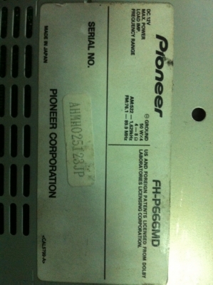 Pioneer FH-P666MD CD MD AUX คุมกล่องCD สไลไฟฟ้า กราฟฟิก สภาพสวย มือ2 ญี่ปุ่น