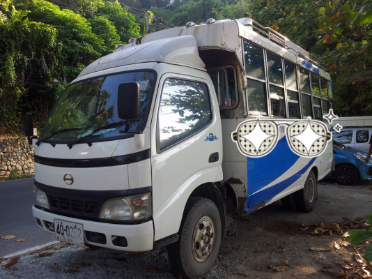 ขายHINOทูโท่ปี2548รถรับส่งพนักงานโรงแรมสวยๆเดิมๆพร้อมใช้