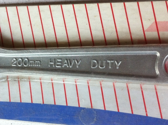 ประแจเลือย RELIABLE ขนาด 8 นิ้ว ปากเลื่อนได้กว้าง 27 มม. ของใหม่เก่าเก็บยังไม่เคยใช้งาน