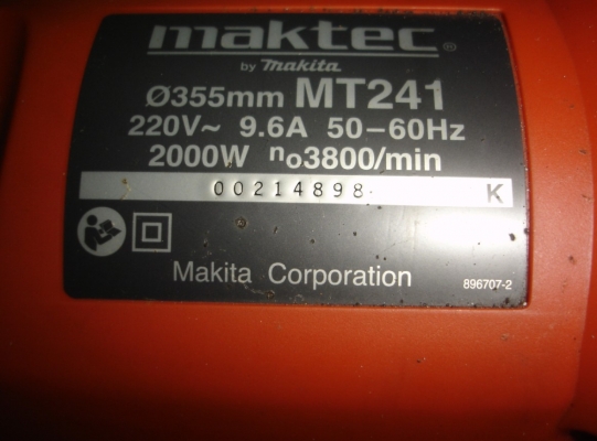 ขายแท่นตัดไฟเบอร์ 14 นิ้ว 2,000 วัตต์ Maktec รุ่น MT241