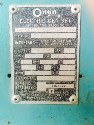 เครื่องปั่นไฟ onan 14.5 kw