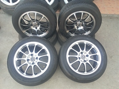 ขายล้อขอบ15 4รู 100 กว้าง6.5 พร้อมยาง 4 ล้อ