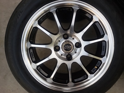 ขายล้อขอบ15 4รู 100 กว้าง6.5 พร้อมยาง 4 ล้อ