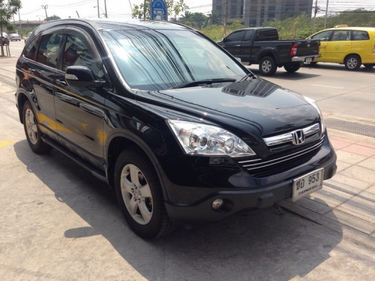 HONDA CR-V ปี 2008 รถสวย สีดำ ARIBAG คู่หน้า เบรค ABS ล้อ MAX พวงมาลัยมัลติ เครื่องวิ่งดี ช่วงล่างดี แอร์เย็น จัดไฟแนนได้ ฟรีดาวน์
