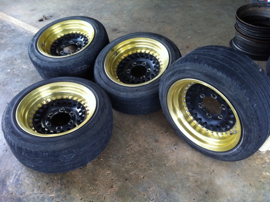 ล้อหยดน้ำ ขอบ15 สีทอง ล้อ2ชิ้น แท้ made in japan