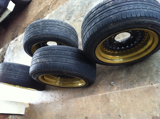 ล้อหยดน้ำ ขอบ15 สีทอง ล้อ2ชิ้น แท้ made in japan