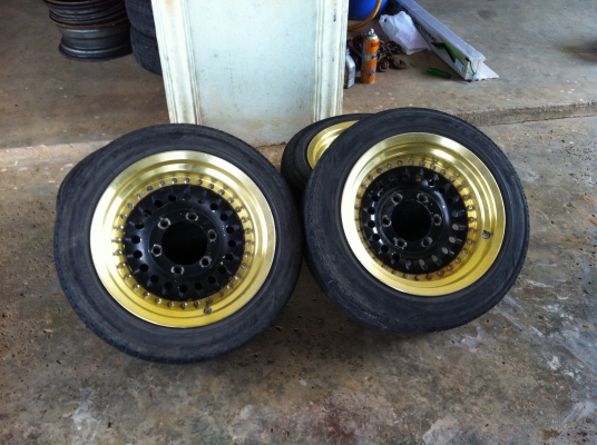 ล้อหยดน้ำ ขอบ15 สีทอง ล้อ2ชิ้น แท้ made in japan