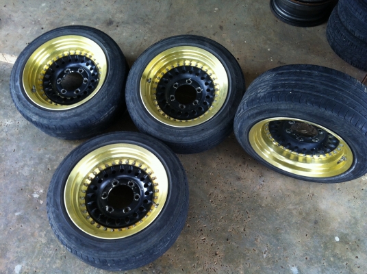 ล้อหยดน้ำ ขอบ15 สีทอง ล้อ2ชิ้น แท้ made in japan