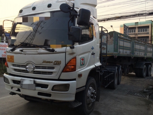 ขายสิบล้อหัวลากดั้มHINOMEGA FM2Pก๊าซNgv8ถังเครื่องฮุนได340แรว
