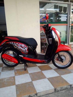 รถสวยวิ๊ง All New Honda Scoopy &ndash; i สีดำ แดง ลาย ACTIVE BOY รุ่นใหม่ล่าสุด