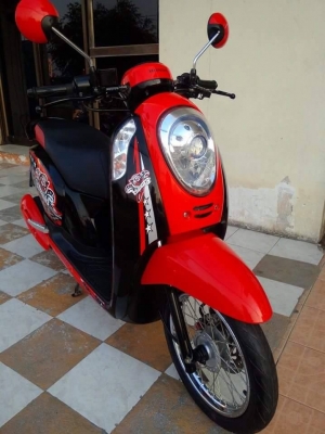 รถสวยวิ๊ง All New Honda Scoopy &ndash; i สีดำ แดง ลาย ACTIVE BOY รุ่นใหม่ล่าสุด