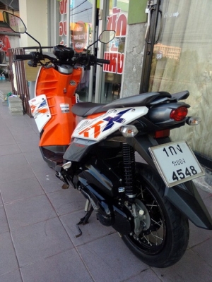Yamaha TTX สี ขาว-ส้ม สวยๆหัวฉีดประหยัดน้ำมัน รถปี2556 เท่ห์ๆเลย ตจว ส่งได้ครับ
