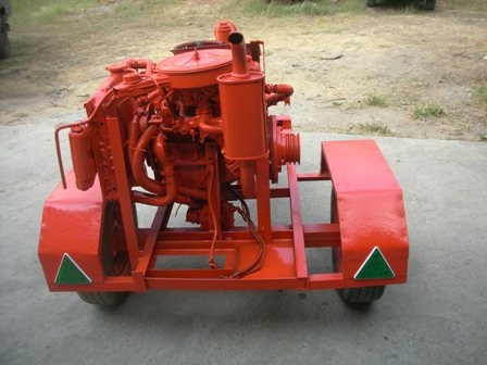 เครื่องยนต์ A14 Nissan เชื้อเพลิงแก๊ส LPG ติดตั้งปั๊มหอยโข่ง 4" เคลื่อนย้ายสะดวก