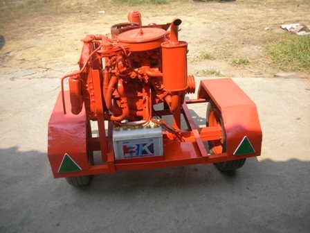 เครื่องยนต์ A14 Nissan เชื้อเพลิงแก๊ส LPG ติดตั้งปั๊มหอยโข่ง 4" เคลื่อนย้ายสะดวก