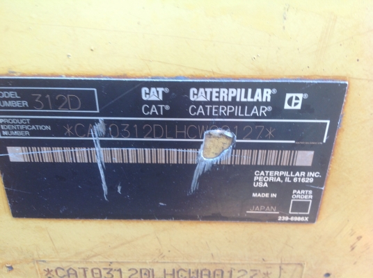 ขายแมกโคแคท312Dกะบอกดำรถสวยป้ายแดงสีเดิมไฟฟ้าเต็มอินวอย