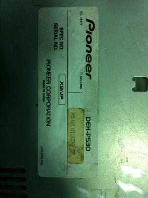 Pioneer DEH-P530 USB MP3 CD AUX ไฟ7สี มือ2 ญี่ปุ่น