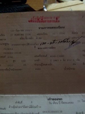 ขายหกล้อFB120แรงม้า ยาว5เมตร เฟืองท้ายเอฟ รถห้างแท้ ทะเบียนพร้อมโอน