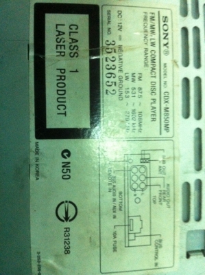 SONY ตัวท็อป CDX-M850MP 24Bit 4V CD MP3 FMคลื่นไทย AUX 3ปรีเอ้า ไฟฟ้า2หน้า กราฟฟิก