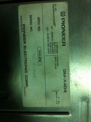 Power AMP Pioneer GM-X404 4CH 80W Made in usa มือ2 ญี่ปุ่น