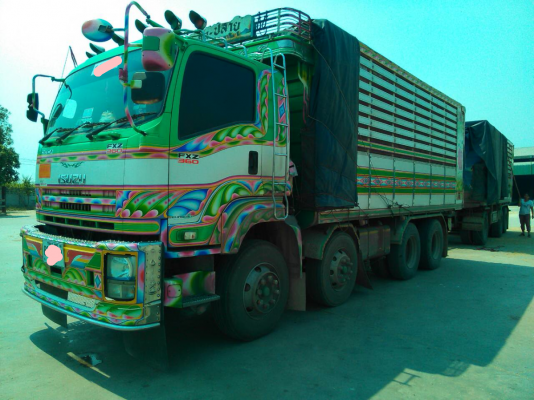 ขายรถบรรทุก 24 ล้อพ่วงแม่ลูกดัมพ์คอกเกษตร ISUZU DECA 360 แรงม้าปี 2554 ลูกพ่วง 3 คาน ราคา 2850000