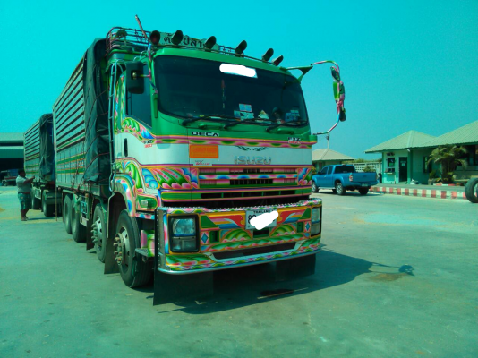 ขายรถบรรทุก 24 ล้อพ่วงแม่ลูกดัมพ์คอกเกษตร ISUZU DECA 360 แรงม้าปี 2554 ลูกพ่วง 3 คาน ราคา 2850000