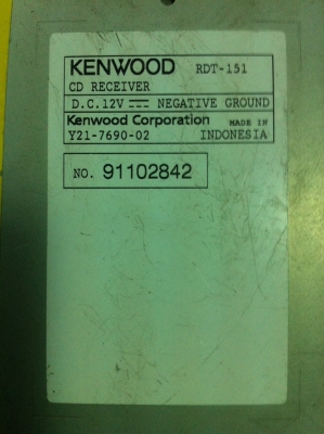 KENWOOD RDT-151 MP3 CD AUX ไม่มีปรีเอ้า มือ2 ญี่ปุ่น