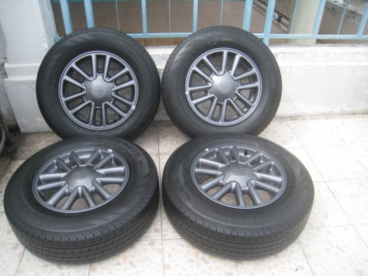 ขายล้อแม็กป้ายแดง D-max สีรมดำ 16"x6.5" et41 6รู139.7 + ยาง Bridgestone Duravis r611 215/70r16 ยางผลิตสัปดาห์ที่34 ปี14 ตุ่มและสีที่หน้ายางมีทุกเส้นครับ ขายทั้งชุด 17,500 บาทครับ สนใจติดต่อเล็กคลองสามครับ 081-3747940 ขายล้อแม็กป้ายแดง D-max สีรมดำ 16"x6.5" et41 6รู139.7 + ยาง Bridgestone Duravis r611 215/70r16 ยางผลิตสัปดาห์ที่34 ปี14 ตุ่มและสีที่หน้ายางมีทุกเส้นครับ ขายทั้งชุด 17,500 บาทครับ สนใจติดต่อเล็กคลองสามครับ 081-3747940