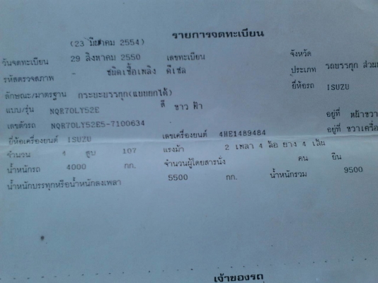 รถฮีโน่ 6 ล้อดั้ม NQR 150  แรงม้า.  ปี 50  สนใจติดต่อ 081 - 6079515