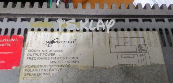 วิทยุติดรถยนต์ มือสอง Worldtech รุ่น WT-8809 วิทยุติดรถยนต์ มือสอง Worldtech รุ่น WT-8809