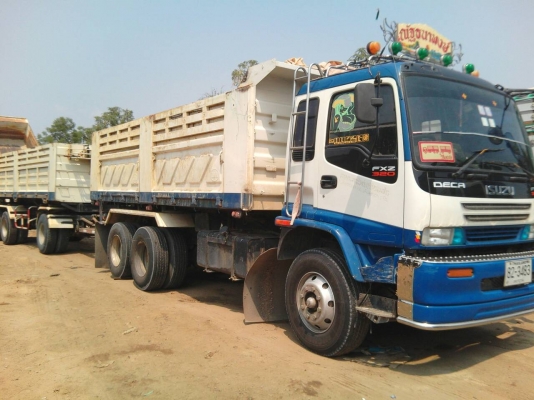ขายดาวน์รถบรรทุก 22 ลูกพ่วงแม่ลูกดัมพ์ ISUZU DECA 270 แรงม้าปี 2551 ลูกพ่วง 3 เพลาแท้ ขายดาวน์ 500000