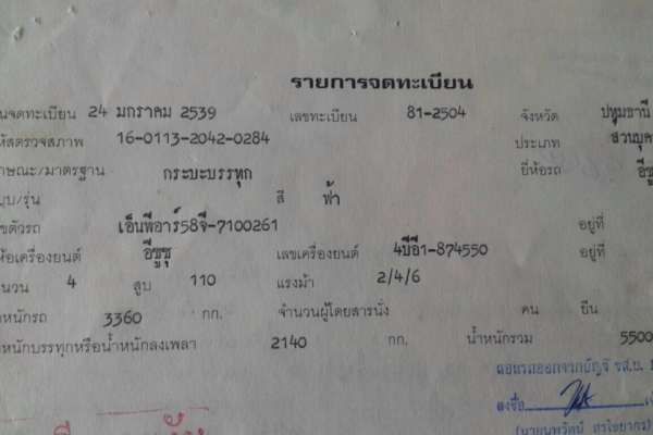 ISUZU NPR ดั้มสามมิตร รถประกอบ เครื่อง 4BE1-110 แรง ช่วงล่างเดิม เครื่องดี คัสซีสวยๆ ทะเบียนพร้อมโอน