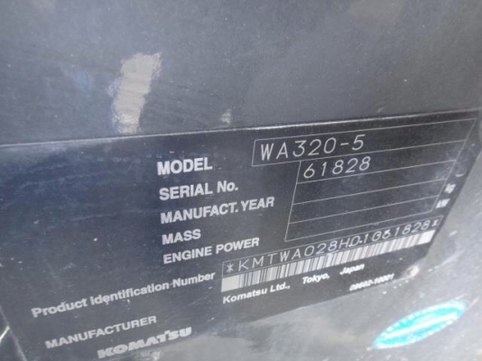 ขายคันที่ 2. รถตัก KOMATSU WA320-5 นำเข้าจากญี่ปุ่น 090-986-2521 อ๊อบ