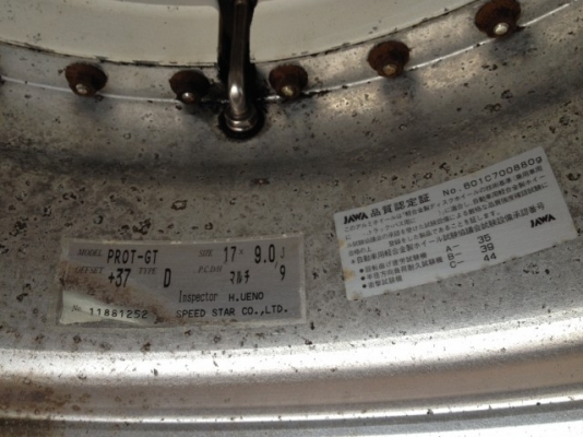 ล้อเเท้ SSR PROT GT ขอบ17หน้า8หลัง9 5รู114กับ4รู114สีเดิมๆญี่ปุ่นสภาพสวย