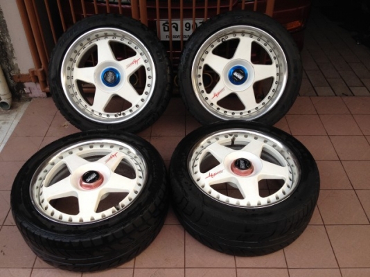 ล้อเเท้ SSR PROT GT ขอบ17หน้า8หลัง9 5รู114กับ4รู114สีเดิมๆญี่ปุ่นสภาพสวย