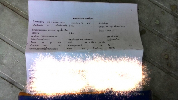 ขายดาวน์....หรือจะเบือกตัดสด...6ล้อพื้นเรียบติดเครน 195แรง Isuzu. FRR32JB-3004024. รถพร้อมใช้