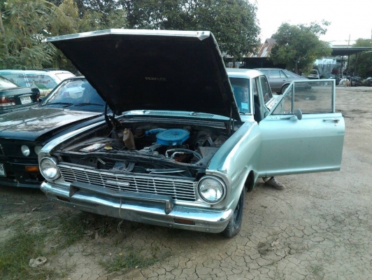 chevy nova 1965 ช่วงล่างยังดี วางเครื่อง 1jz vvti auto 2500 cc ตอนนี้รถวิ่งได้ แต่ต้องตี ท่อ วางเครื่องมายังไม่ได้ใช้งาน อุปกรณ์คบแต่ต้องเก็บงาน ใครสนราคาคุยกันได้ครับ