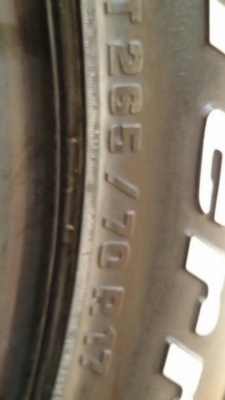 ขายล้อกะทะลาย rock 17 พร้อมยาง bf all