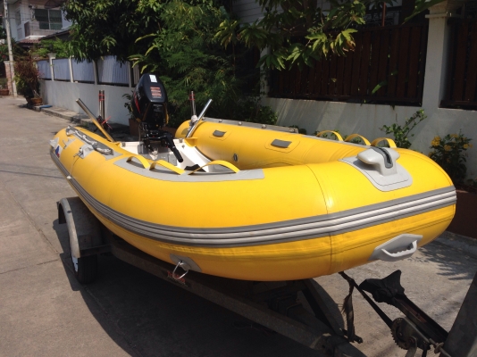 ขายเรือยาง ขนาด330 ท้องไฟเบอร์ เครื่อง 15 fourstoke