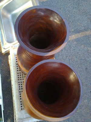 แจกันกลึงไม้มะค่า แจกันกลึงไม้มะค่า