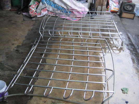 ขายแล็คหลังคารถตู้ สแตนเลสแท้100\% เก่าเก็บงานเนียน ๆ ทนๆ