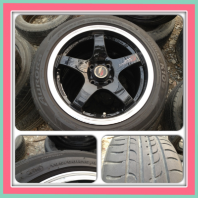 ขายแม็กมือ2 ขอบ 15 Lenso Project D 4 รู100 +ยางปี10 ราคา 9500 บาทถูก