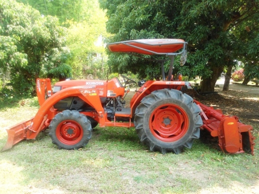 รถไถคูโบต้า รุ่น L4508 45แรง สภาพดี เครื่องแรง มีโรตารี่ตราช้าง รุ่น RX 180 มีดันหน้า มีทะเบียนพร้อมโอนครับ ราคา 375,000 บาท